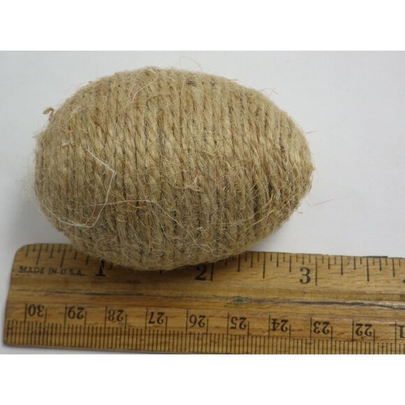 Jute Wrapped Easter Egg Decoration Handcrafted Twine Decorative Farmhouse Coop - Picture 2 of 2